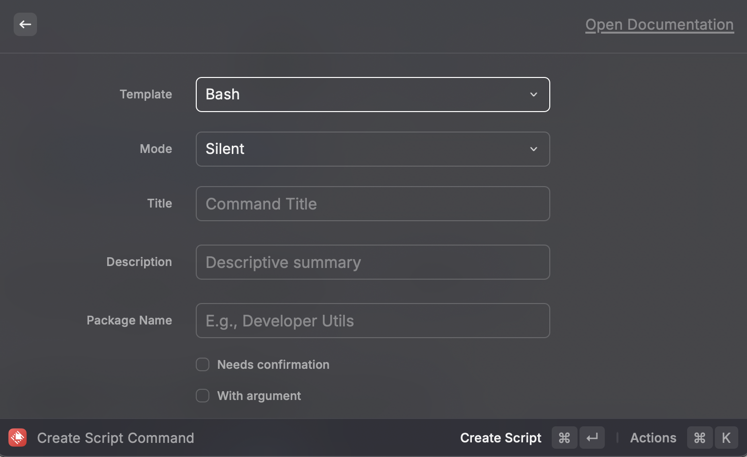 Raycastでスクリプトを走らせる